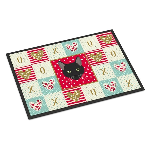 Carolines Treasures 18 x 27 in. Pantherette Cat Love Indoor or Outdoor Mat CK5145MAT - main